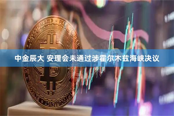 中金辰大 安理会未通过涉霍尔木兹海峡决议